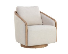 Sunpan 111544 - Tasia Swivel Lounge Chair - Effie Linen
